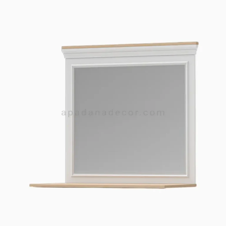 قاب آینه مونته- سفید چوب روشن