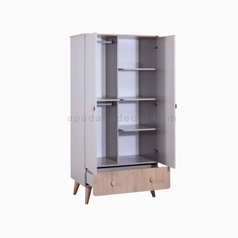 کمد دو درب لیوا کلرادو طوسی نوزادی