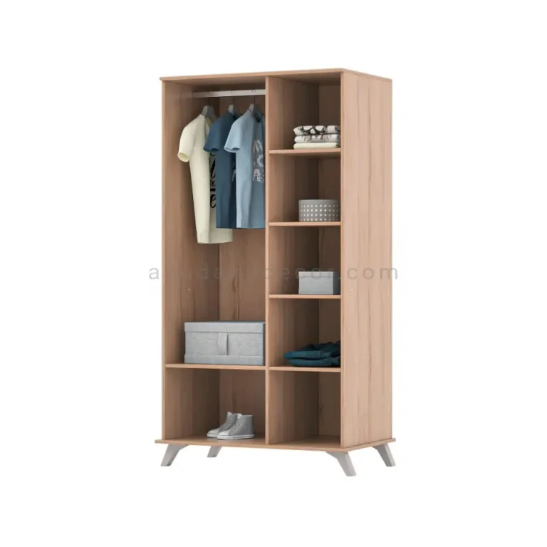 کمد دو درب فلورانس نوجوان- رنگ کلرادو + طوسی