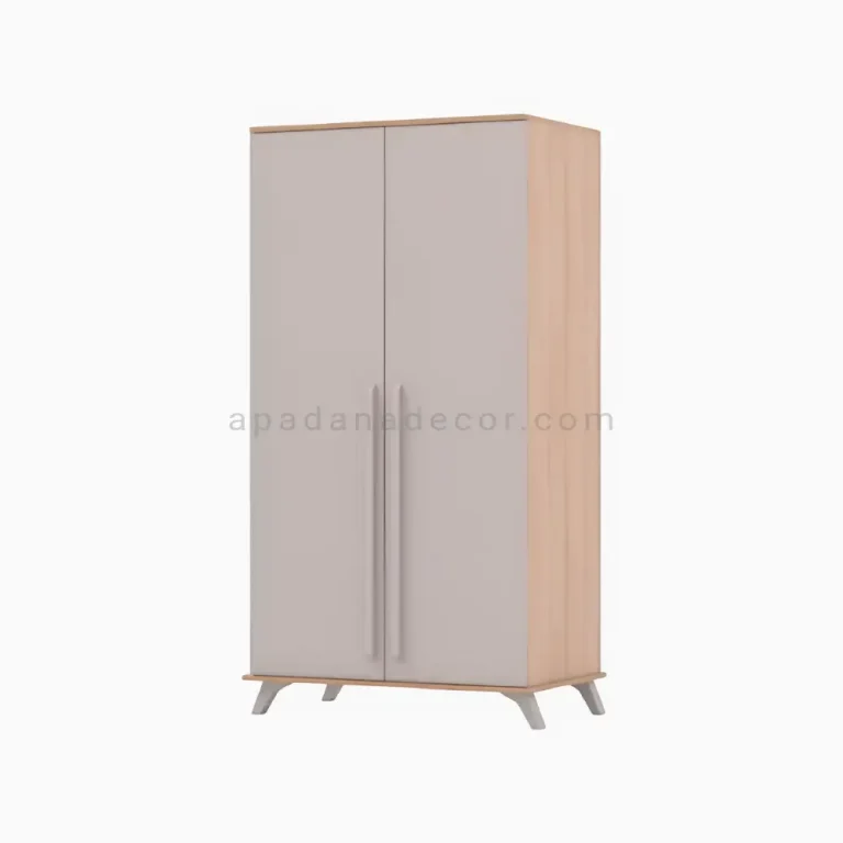 کمد دو درب فلورانس نوجوان- رنگ کرم طوسی