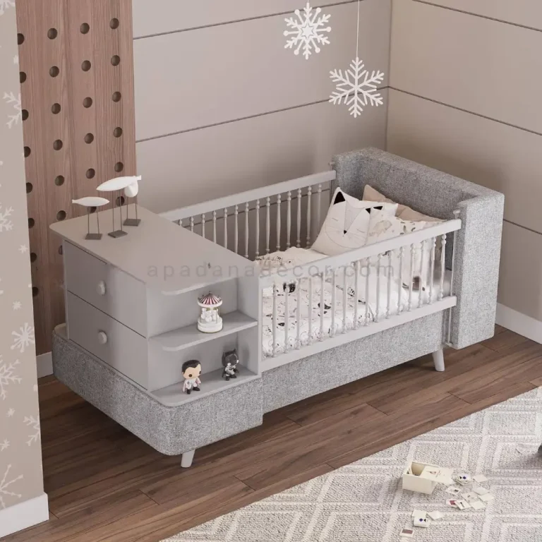 تخت دومنظوره برفی طوسی