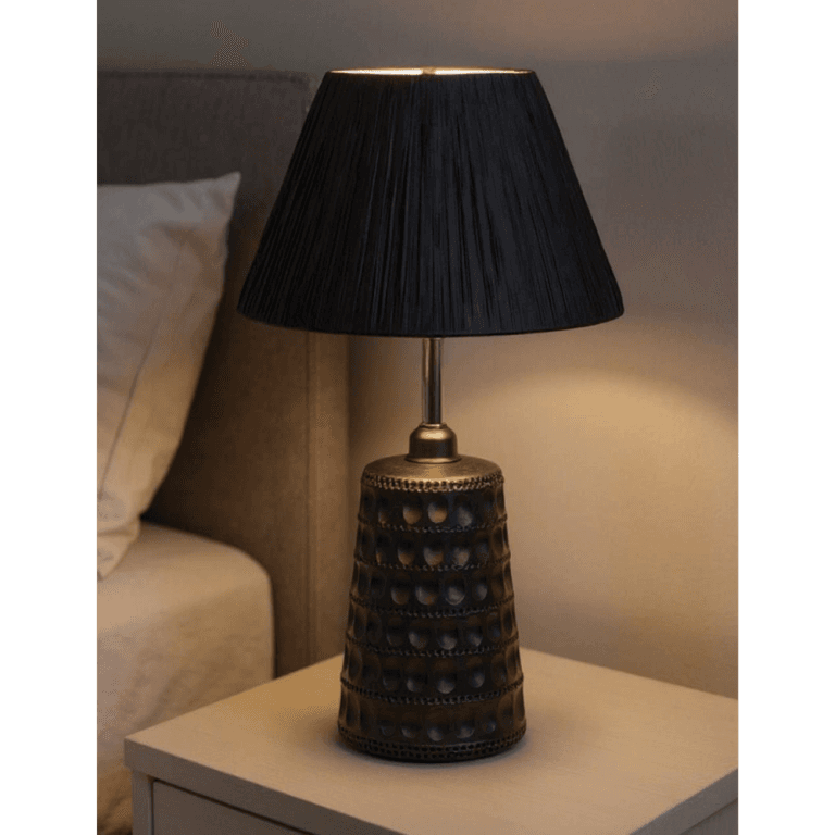 آباژور کوتاه مشکی طرح حفره