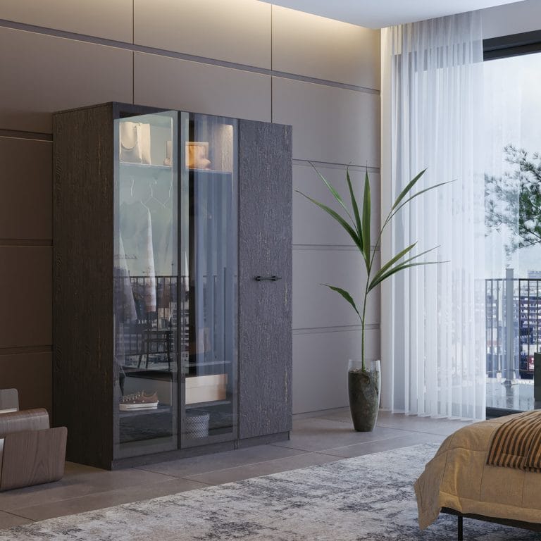 کمد سه درب شیشه ای آرکو